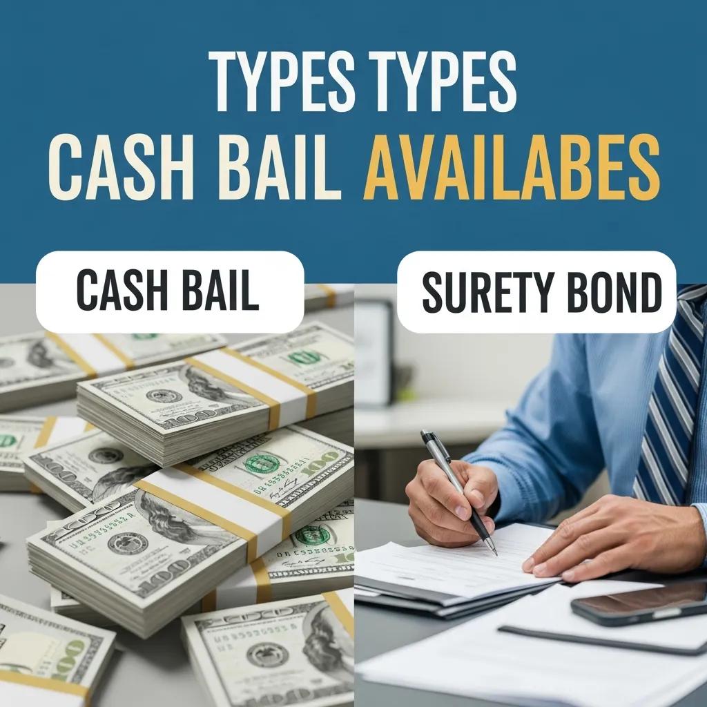 Illustration comparing cash bail and surety bond options in Florida